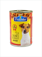 Adult dog food with beef in sauce PRETENDER, 415g