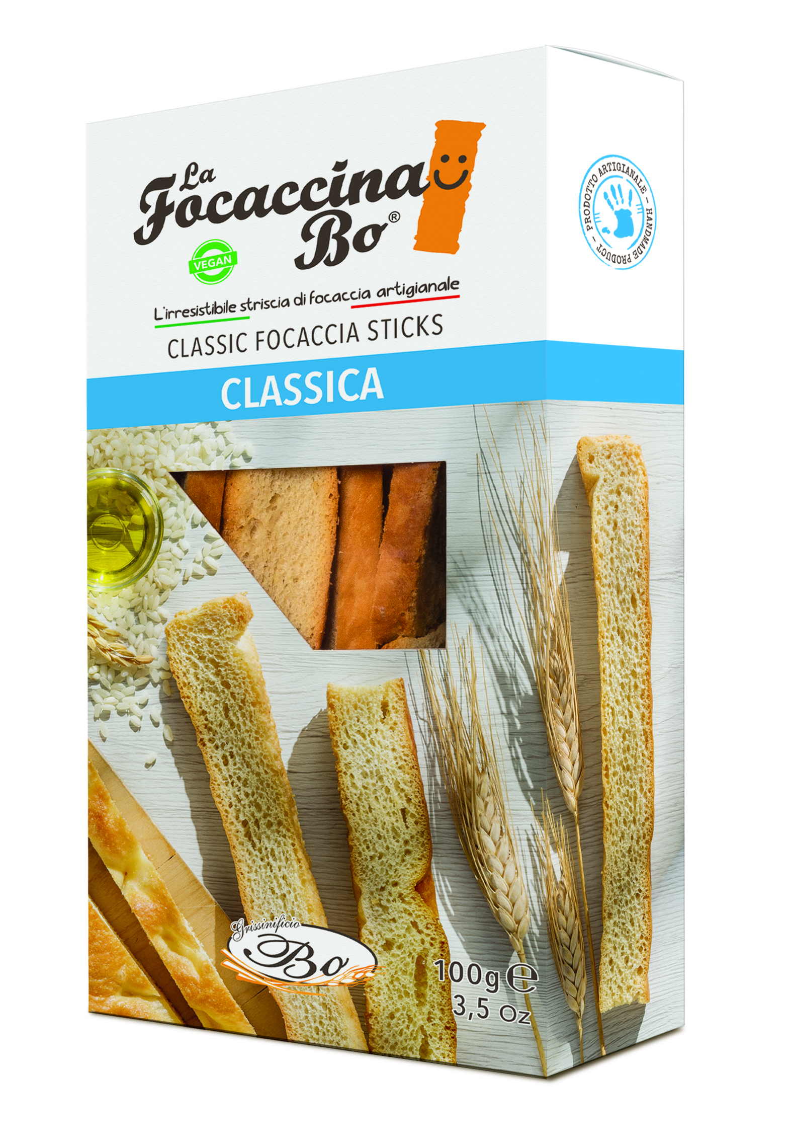 Breadsticks FOCACCINA Classica, with rice oil, 100g