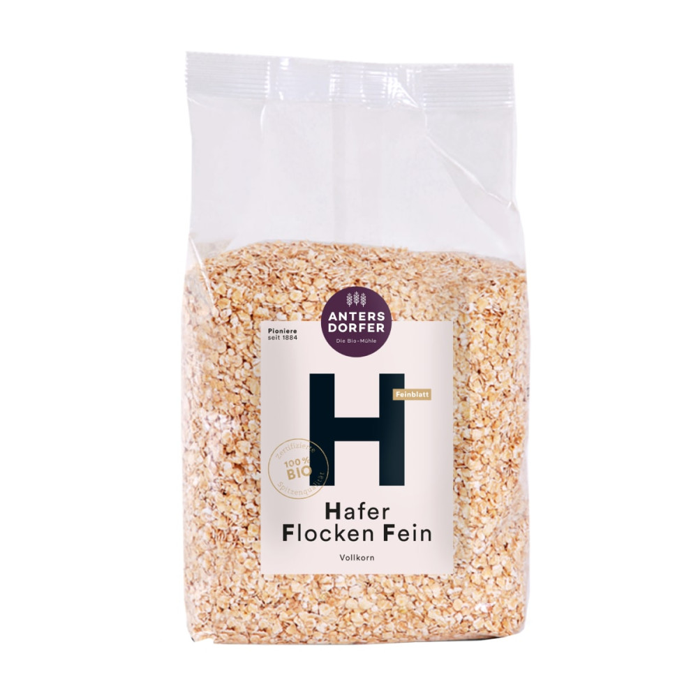 Whole grain, fine, organic oatmeal