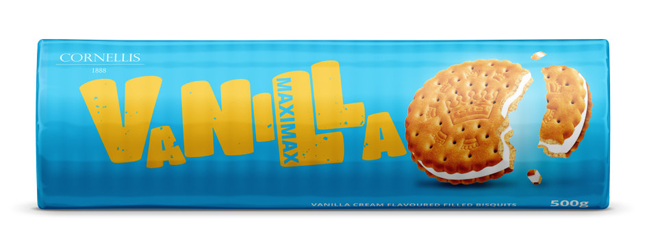 Biscuits CORNELLIS MaxiMax, vanilla, 500 g