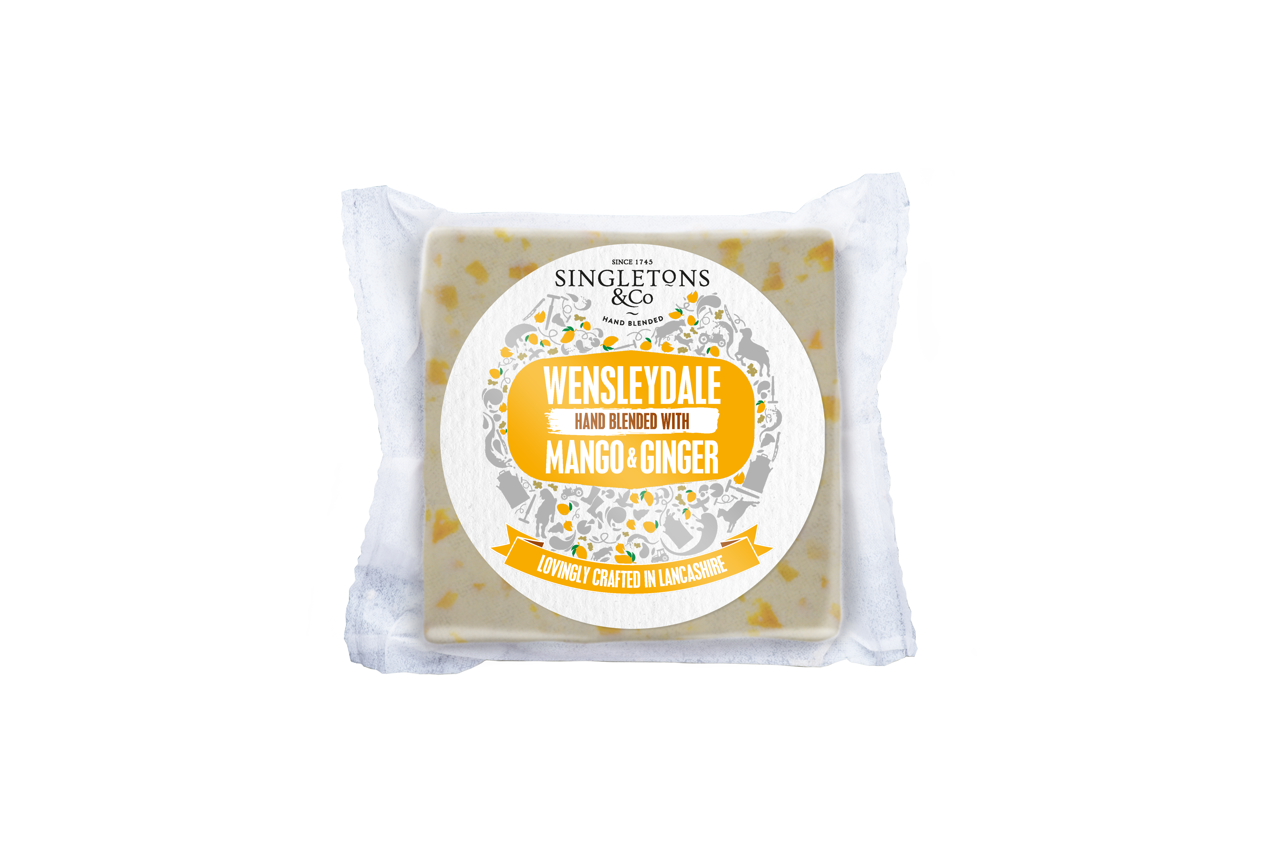 Cheese WENSLEYDALE Mango & Ginger, 200 g