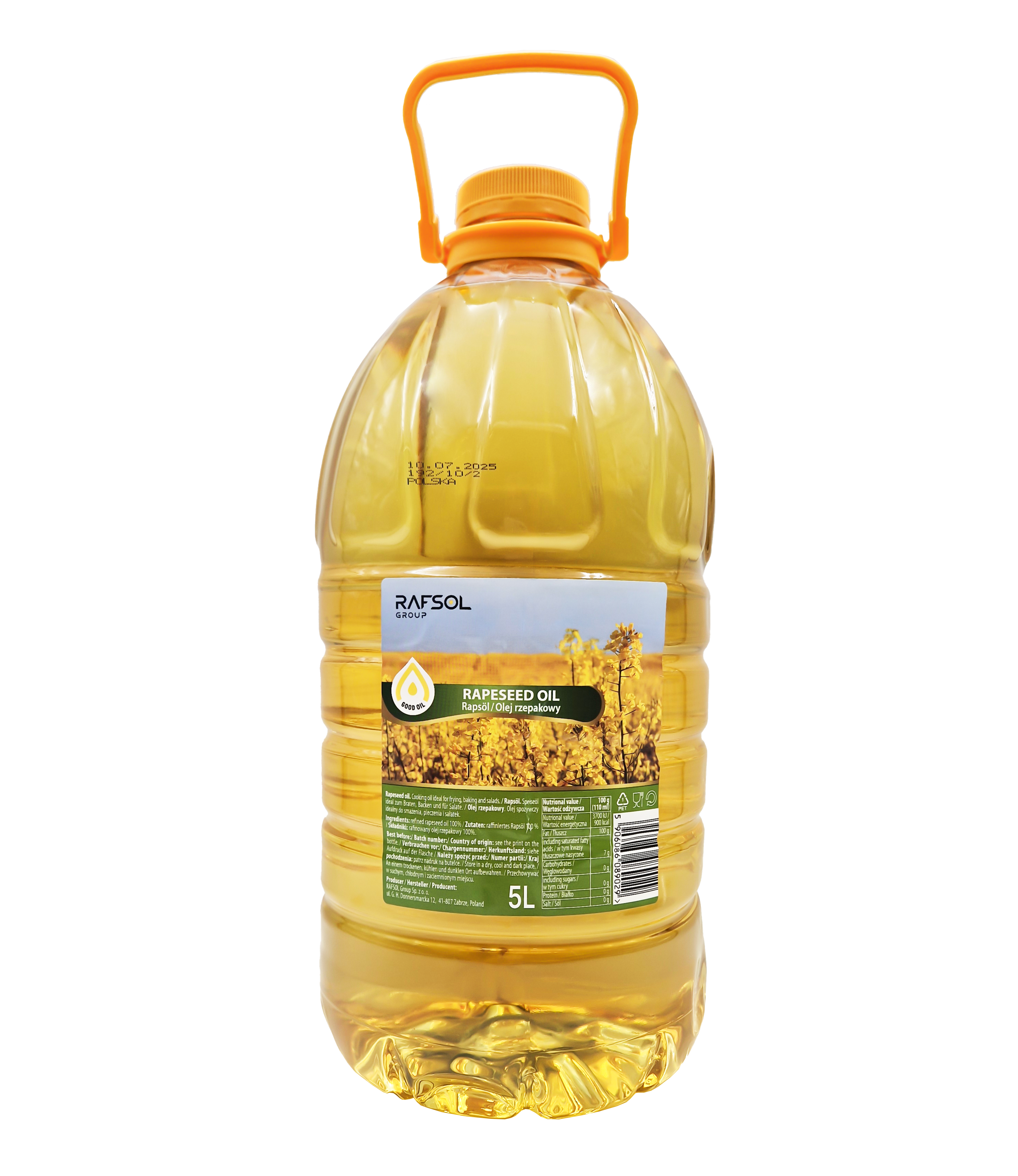 Rapeseed oil, refined, 5 l