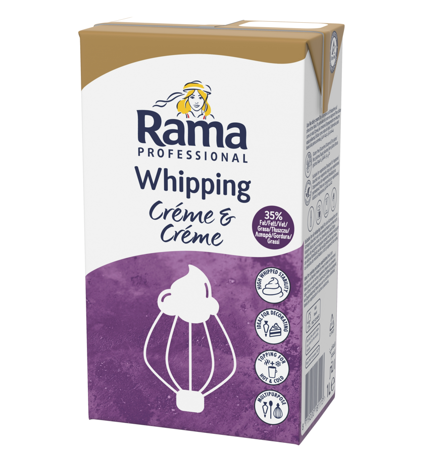 Pasukų ir augalinių riebalų mišinys Rama Proffesional Whipping, 35%, 1 l