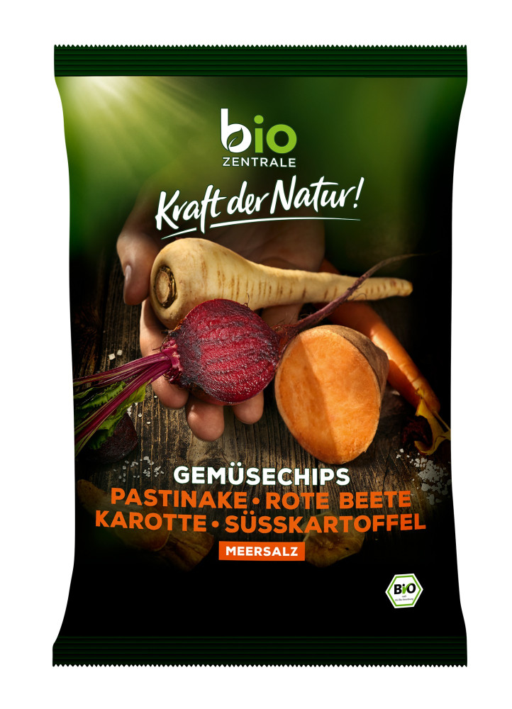 Vegetable chips GEMUSECHIPS, organic