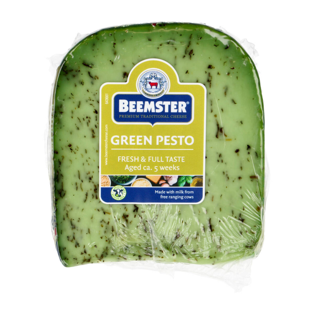 Half-hard cheese BEEMSTER, GREEN PESTO, matured for 5 weeks, 250 g