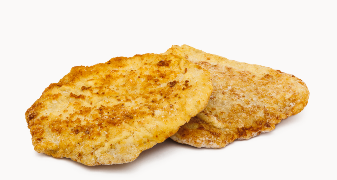 Frozen pork schnitzel, fried, 120 g