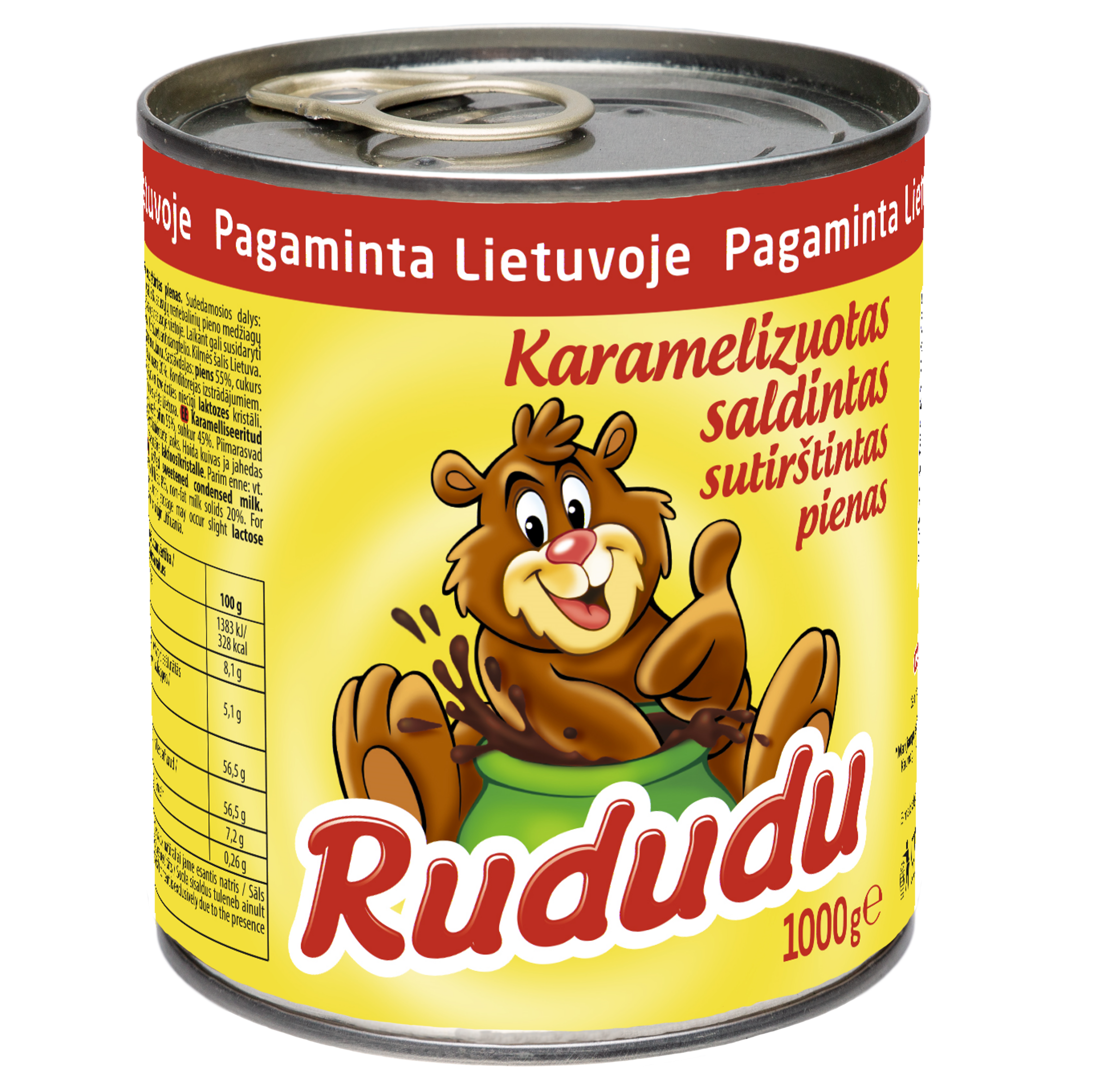 Caramelized condensed milk RUDUDU, 8%, 1kg