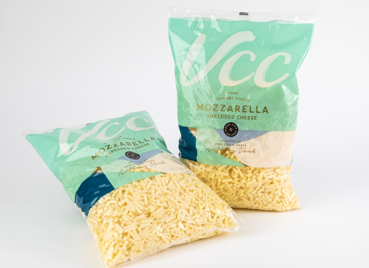 Frozen cheese mozzarella LAMELLE,45%, 2 kg