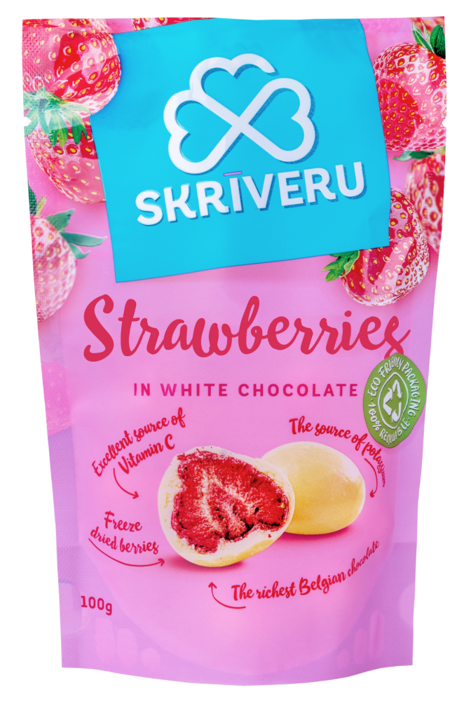 Strawberries in white chocolate