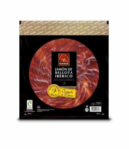 Dried ham NAVIDUL Jamon Iberico Bellota, sliced, 80 g