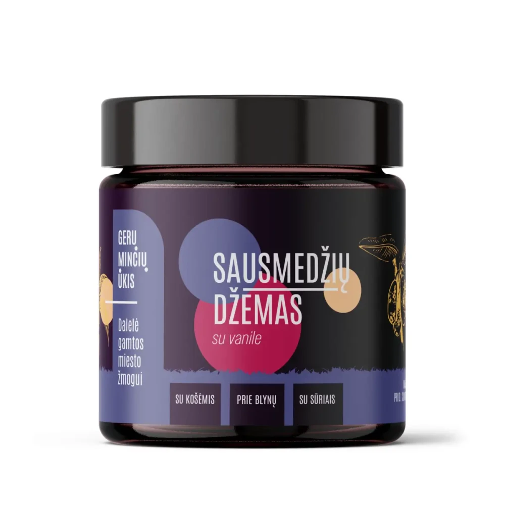 Sausmedžių džemas su vanile