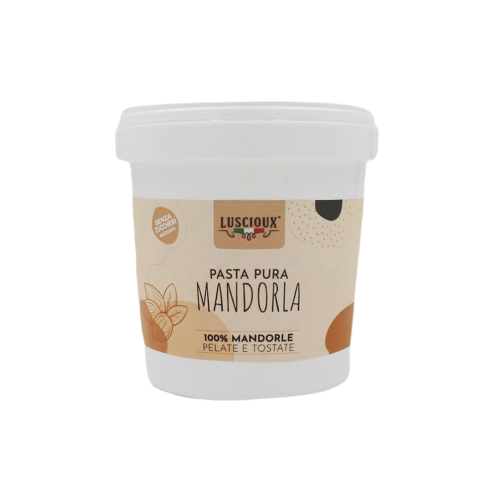 Almond nut paste LUSCIOUX, blanched and roasted, 100%, 1 kg