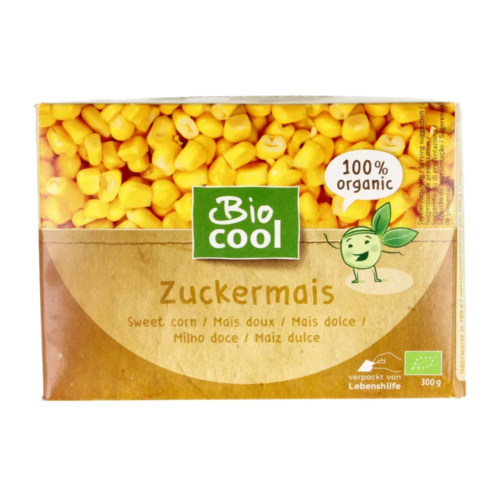 Kukurūzai, šaldyti, ekologiški