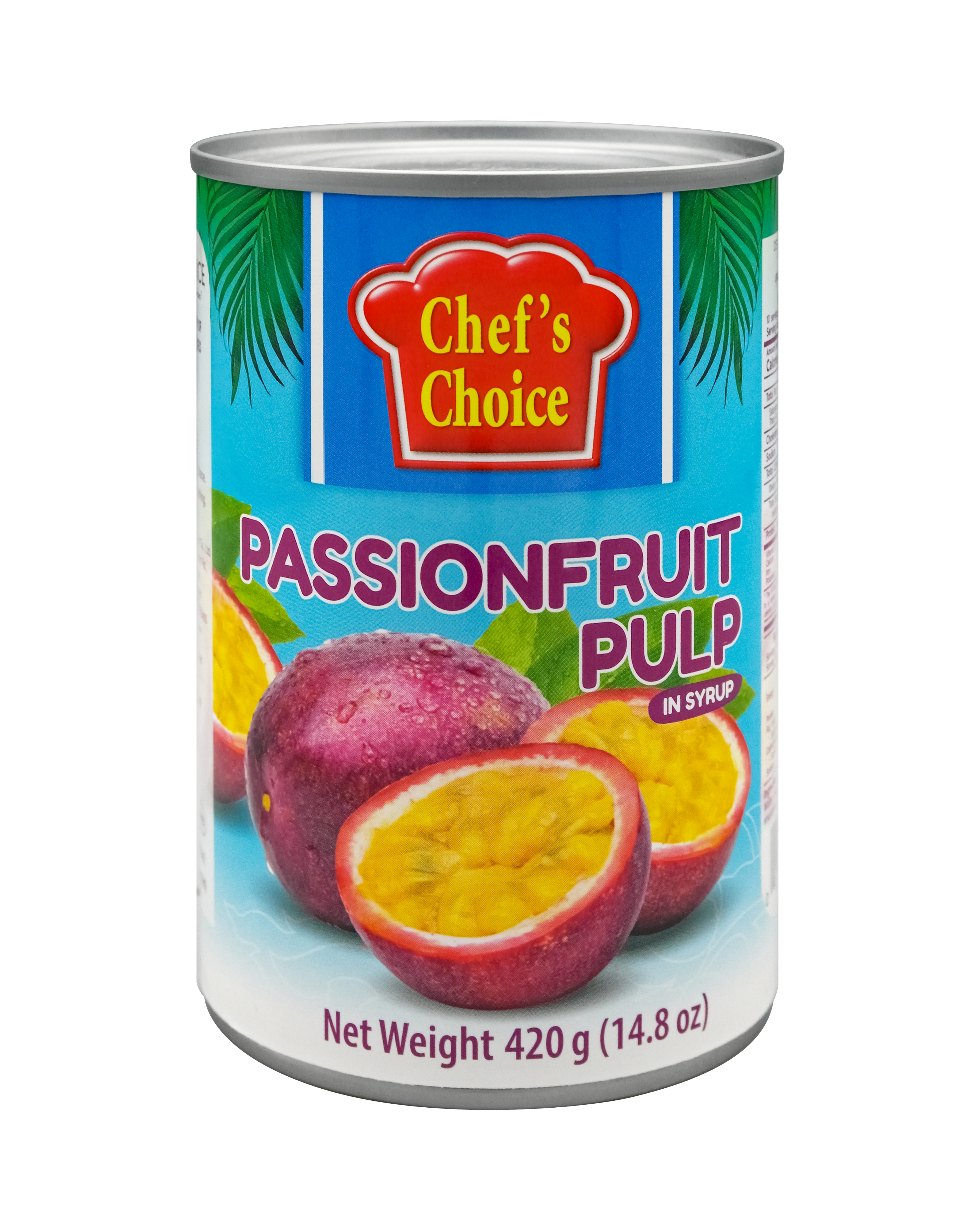 Passion fruit pulp, CHEF'S CHOICE, syrup, 420 g