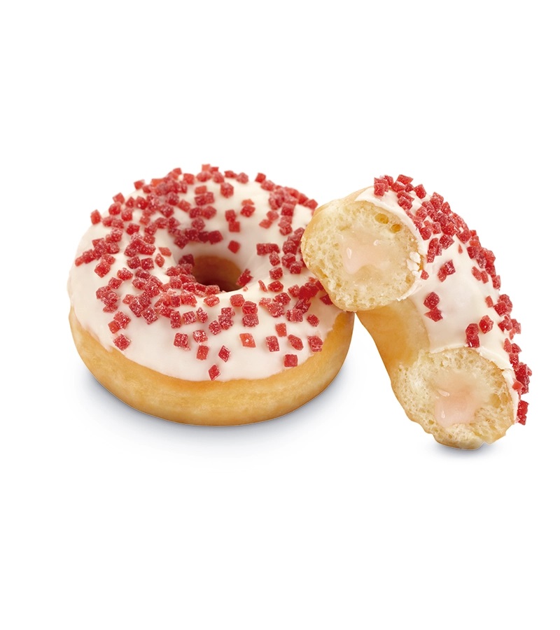 Donut DOTS, with strawberry jam and sprinkles, frozen, 75 g