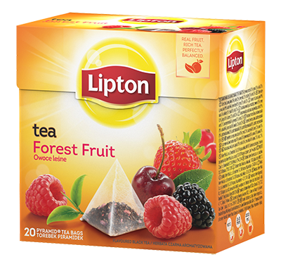 Aromatic black tea LIPTON FOREST FRUIT TEA with forest berries, 20 pcs.