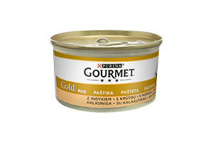 GOURMET GOLD canned cat food with turkey 85g