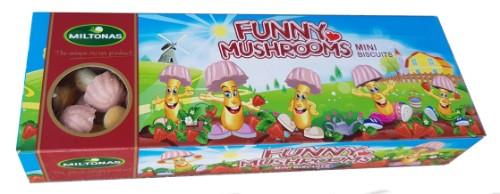 Biscuits LINKSMUČIAI, strawberries taste mooshrooms, 170 g