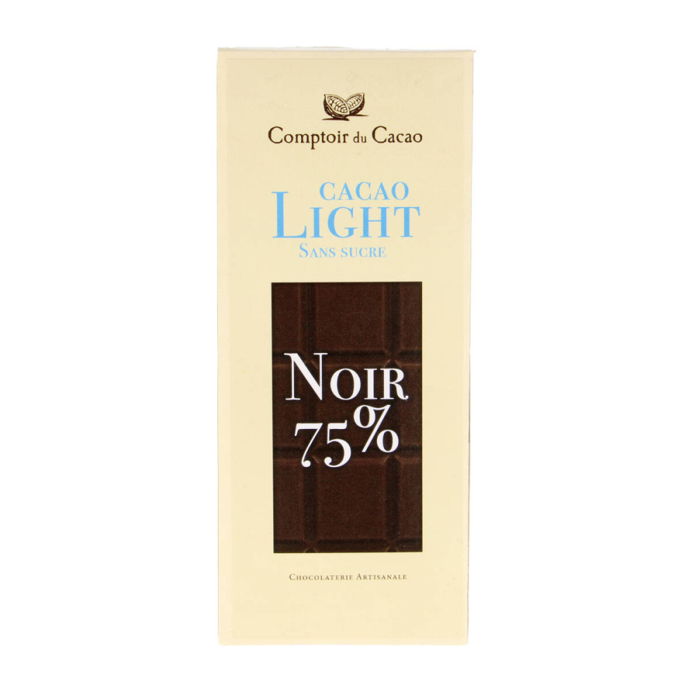 Dark chocolate NOIR 75%, sugar-free