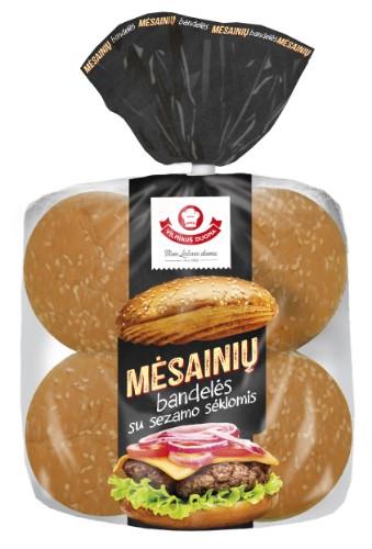 Hamburger buns with sesame, 6 pcs., 300 g
