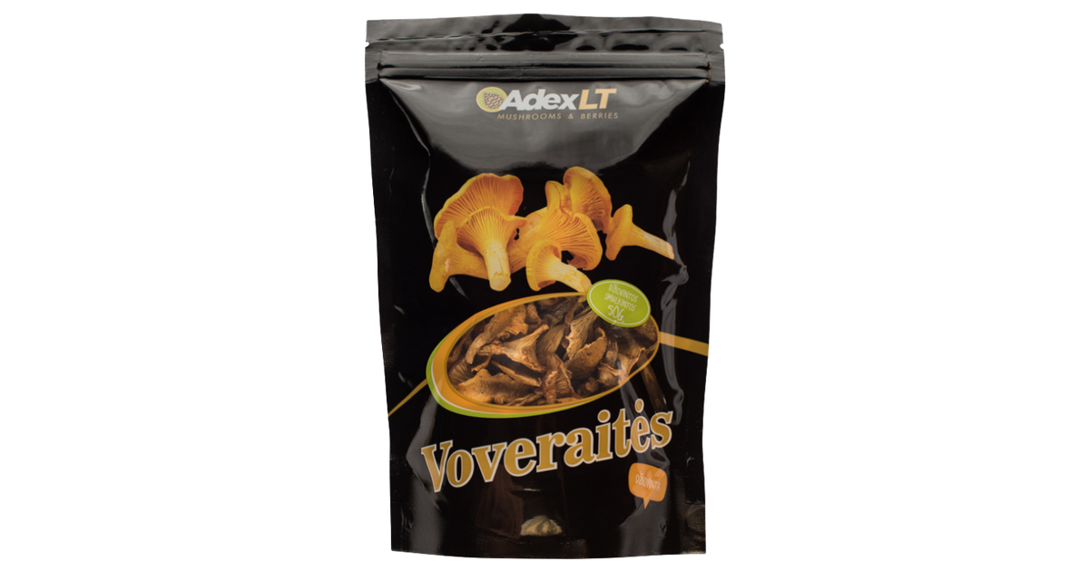 Dried chanterelles, bag
