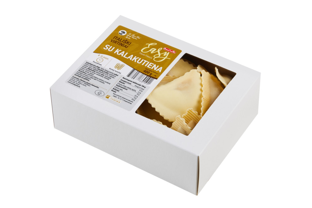 Frozen turkey ravioli