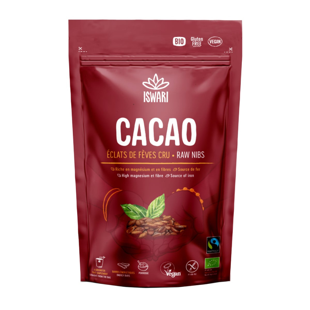 Cracked cocoa beans, organic