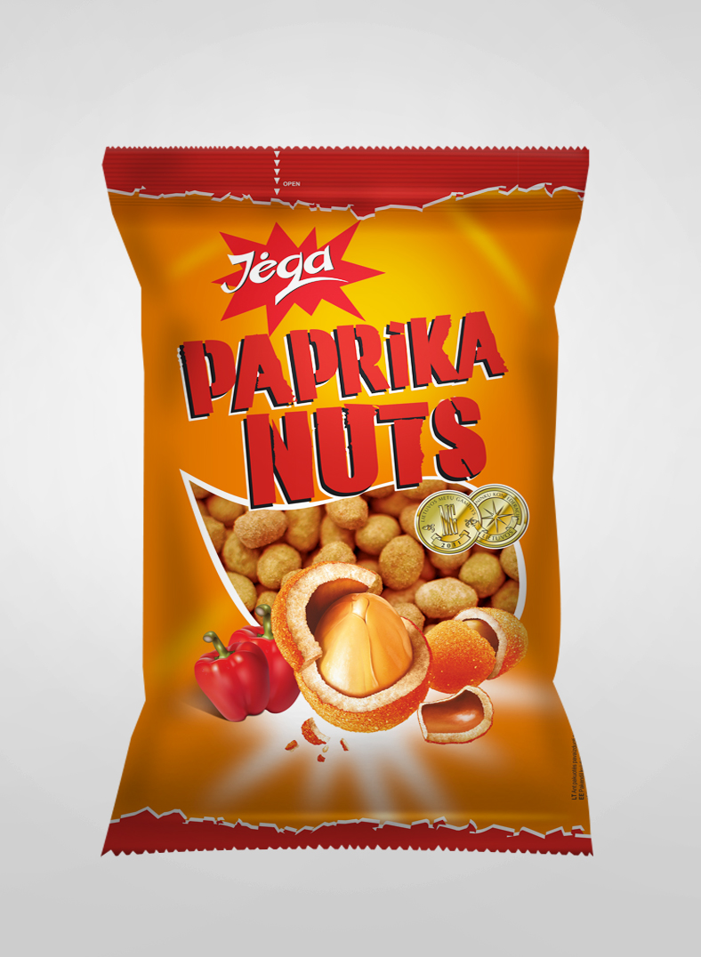 Peanuts JĖGA, crispy skin with paprika, 500g