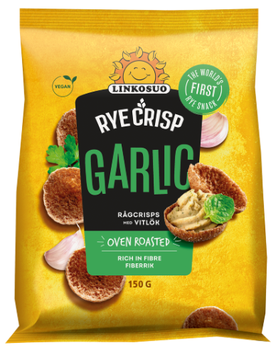 Rye chips LINKOSUO, garlic, 150 g
