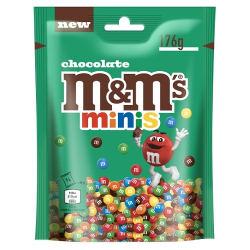 Dražė M&M's minis traškiame spalvotame glajuje, 176 g