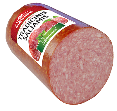 TRADICINIS karštai rūkytas saliamis, 600g