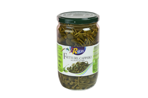 Cappers With Stalks In Wine Vinegar Rizzi, 680g/400g