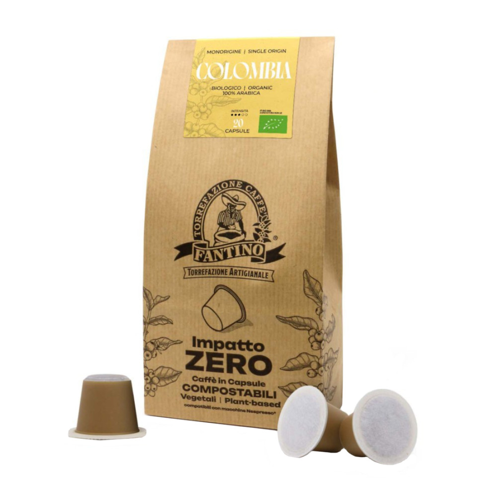 Kavos kapsulės COLOMBIA, suyrančios, 20 vnt., ekologiška