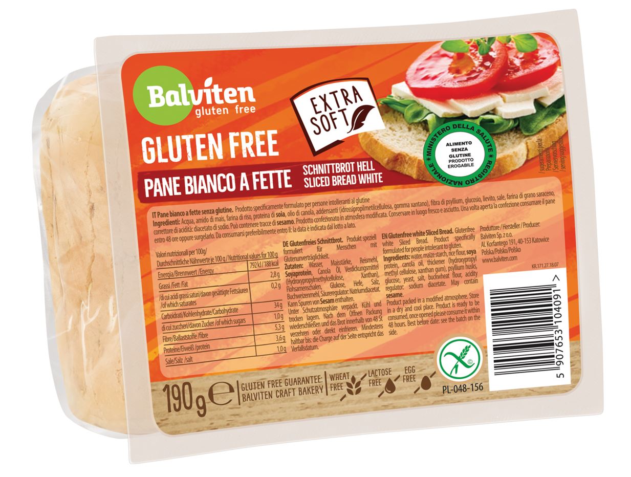 Šviesi pusryčių duona BALVITEN GLUTEN FREE, 190 g (M)
