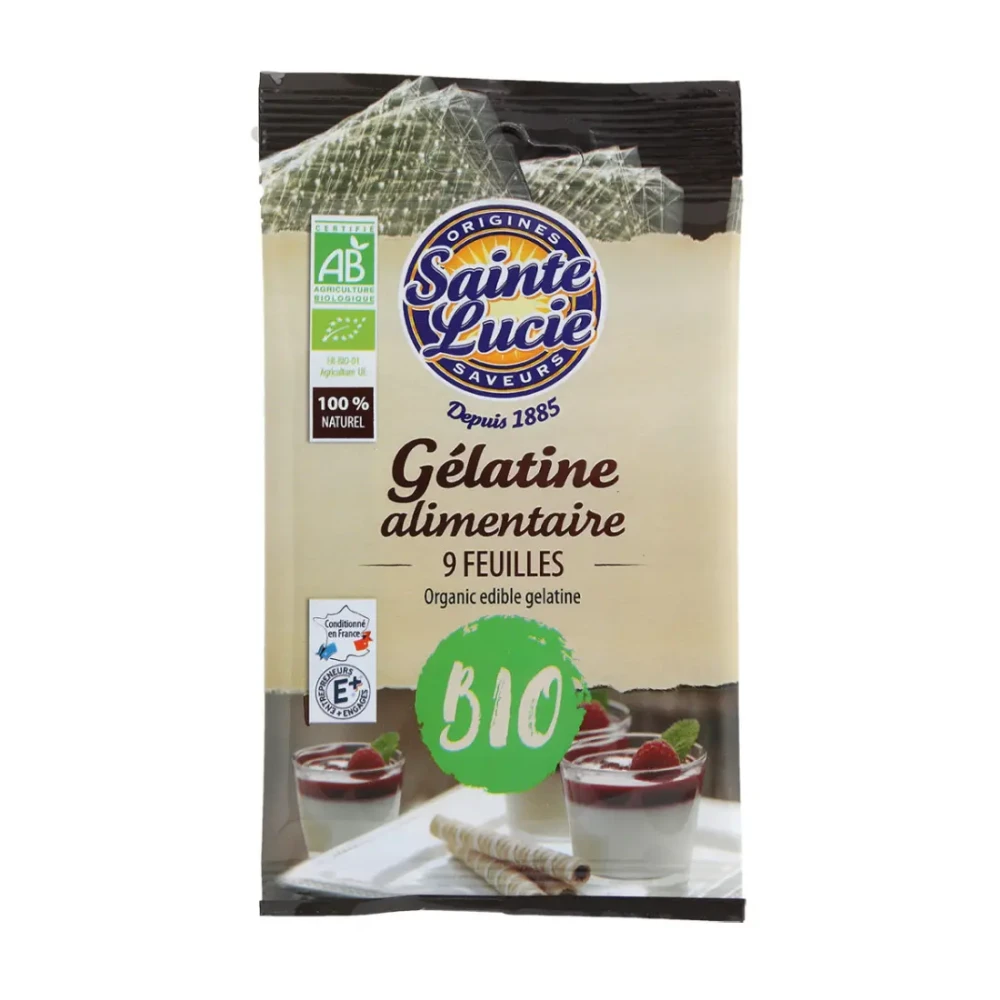 Gelatin sheets, organic