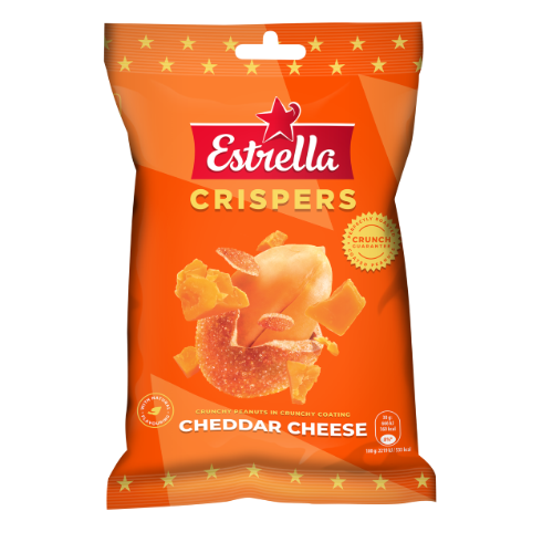 Roasted peanuts ESTRELLA, cheese flavour, with crispy shell, 140 g