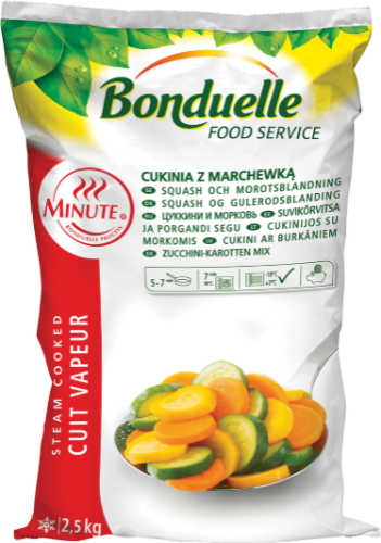Frozen courgettes and carrots BONDUELLE, 2,5 kg