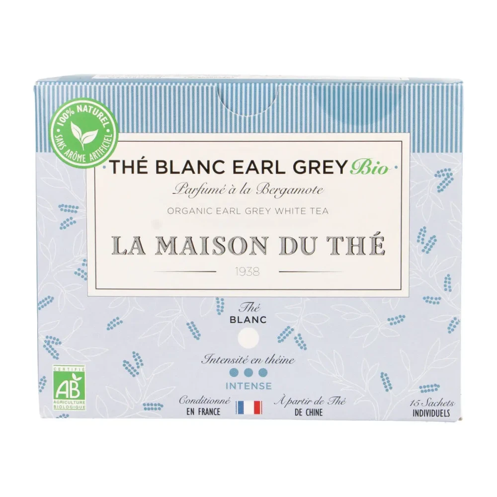 Baltoji arbata EARL GREY, ekologiška, 15 pak.