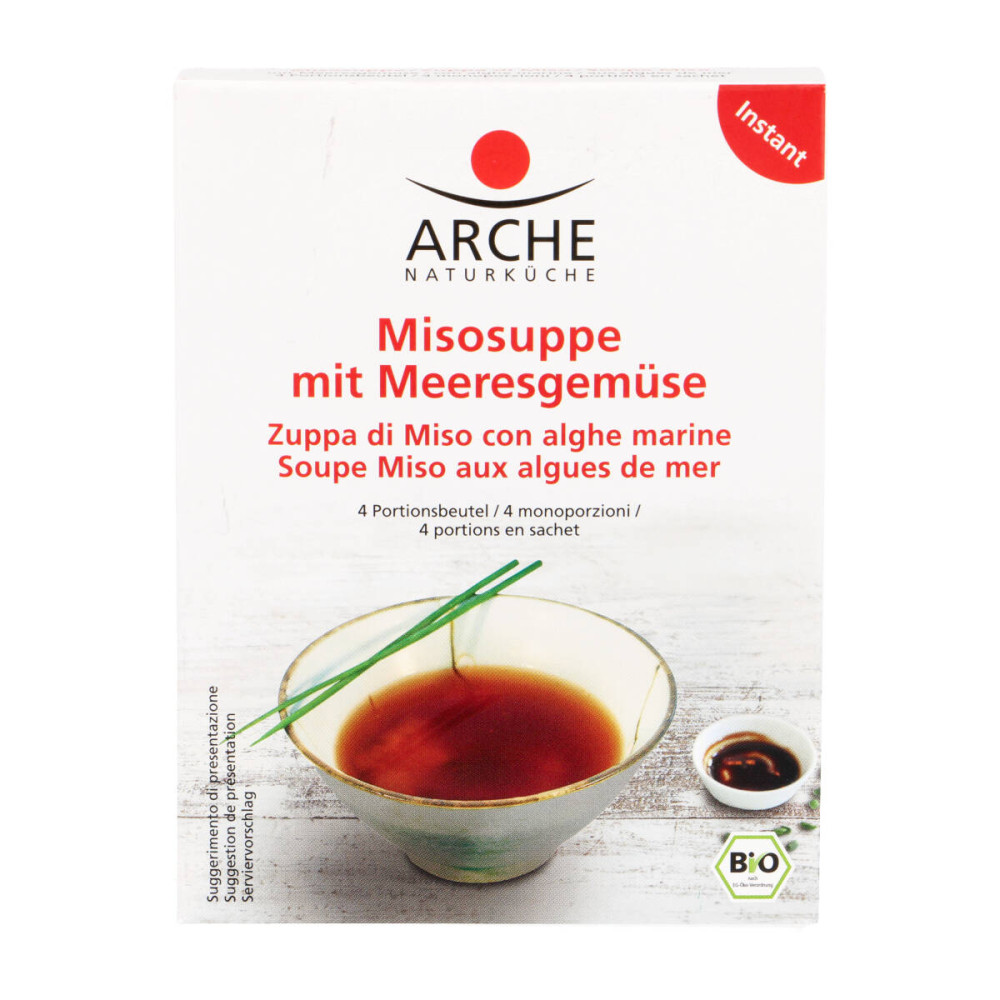 Miso soup with sea vegetables, 4 x 15 g, organic