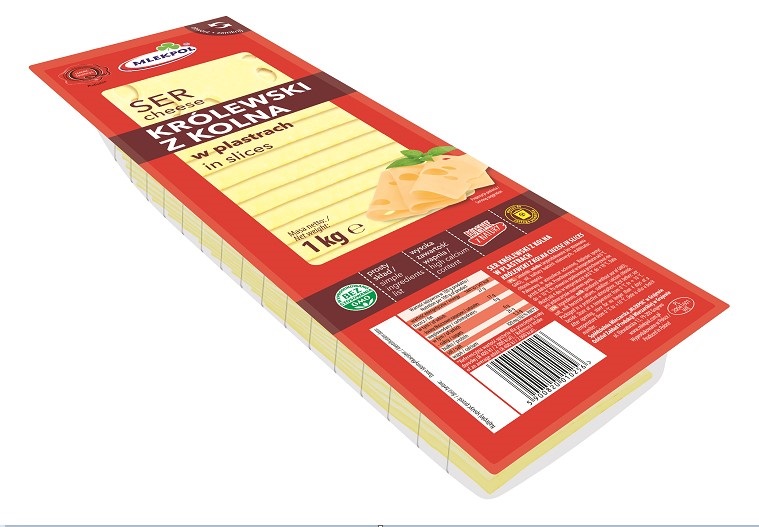 Fermented cheese EMMENTALER, sliced, 1 kg (M)