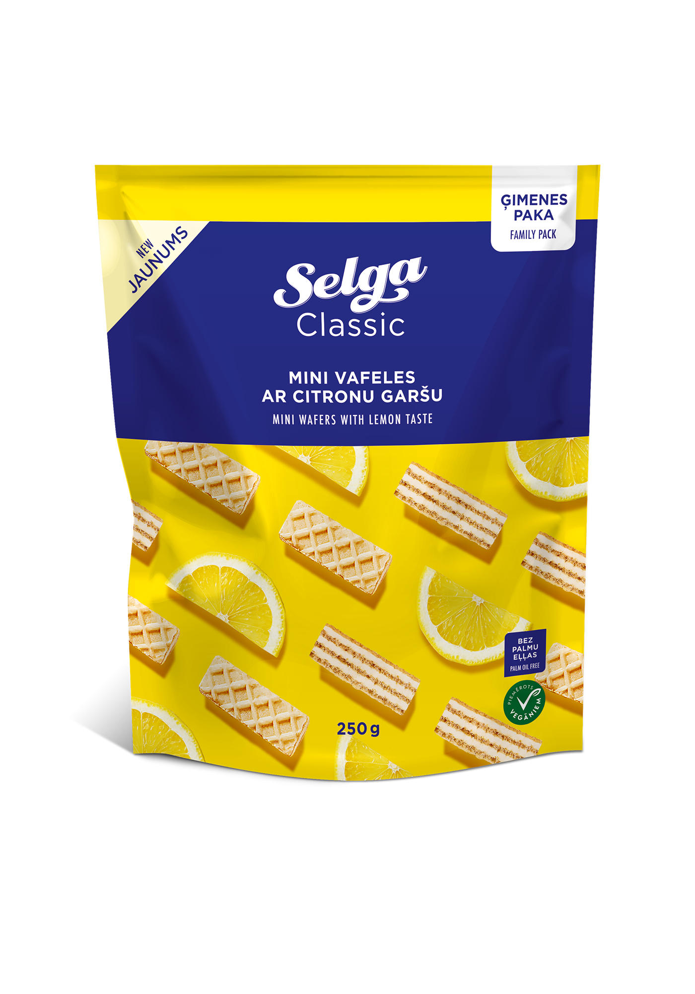 Mini vafliai SELGA citrinų skonio, 250 g