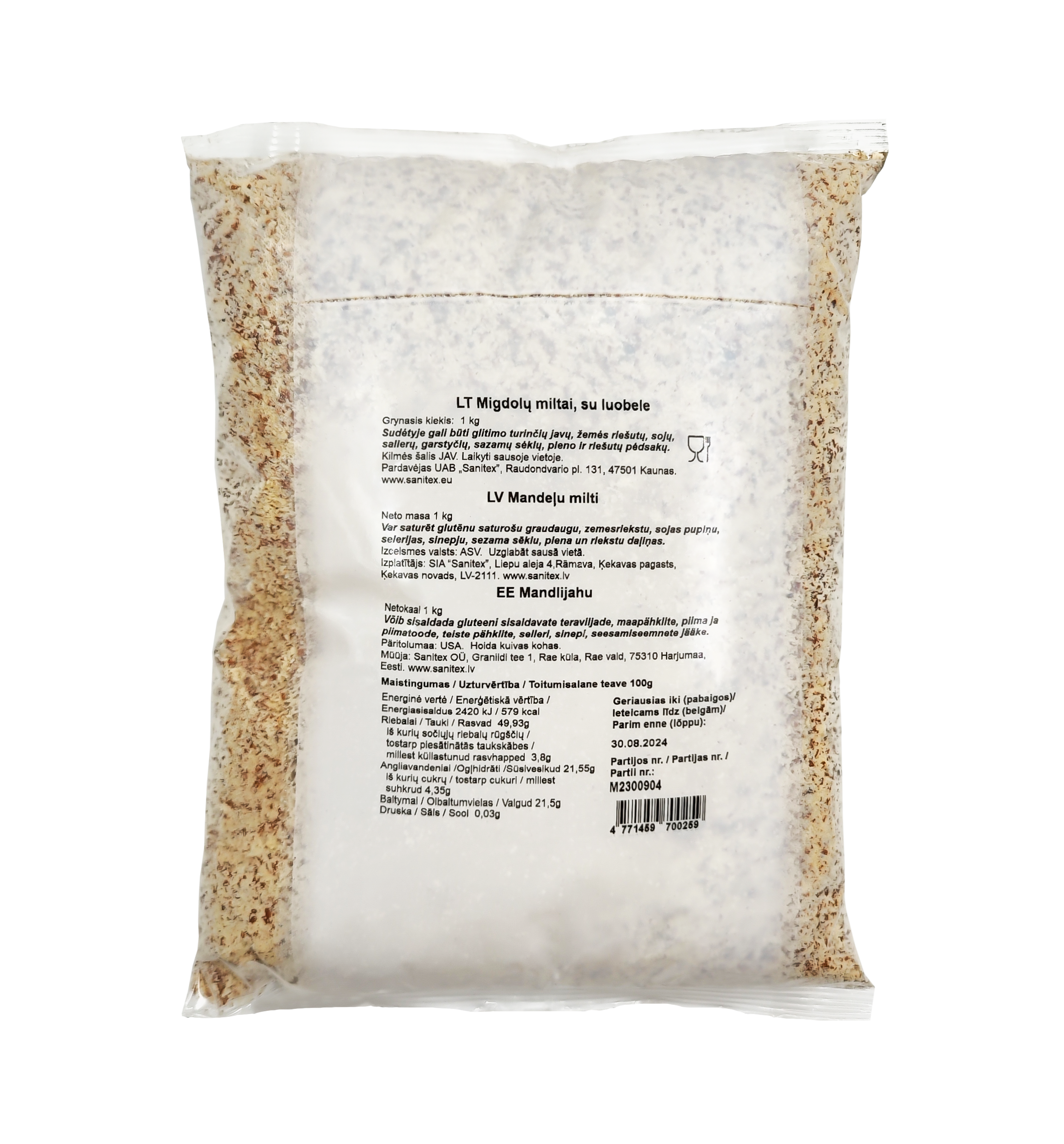 Almond flour, with skin, 1 kg