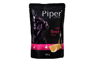 Ėdalas šunims su jaučių skrandžiais PIPER 500g