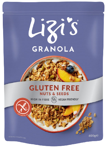 Granola su riešutais ir sėklomis, be glitimo