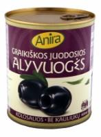Olives ANIRA, black, pitted, 0,82kg/0,38 kg