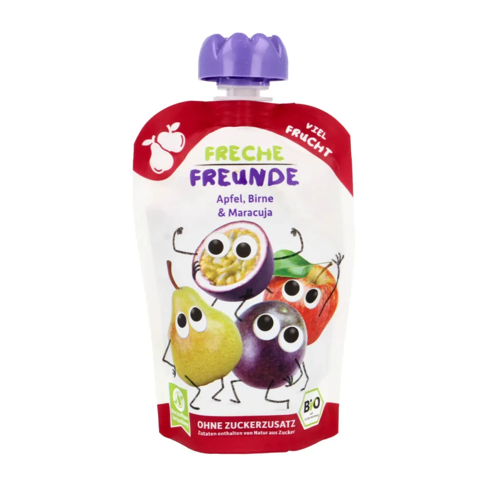 Organic apple, pear, and passion fruit puree, from 12 months old