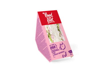 Sandwich SOFT BREAD, with ham and pickles, vending, 185 g