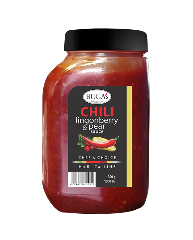 Chili Lingonberry & Pear Sauce BUGA'S, 1,3 kg