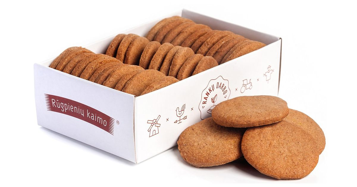 Whole grain rye cookies