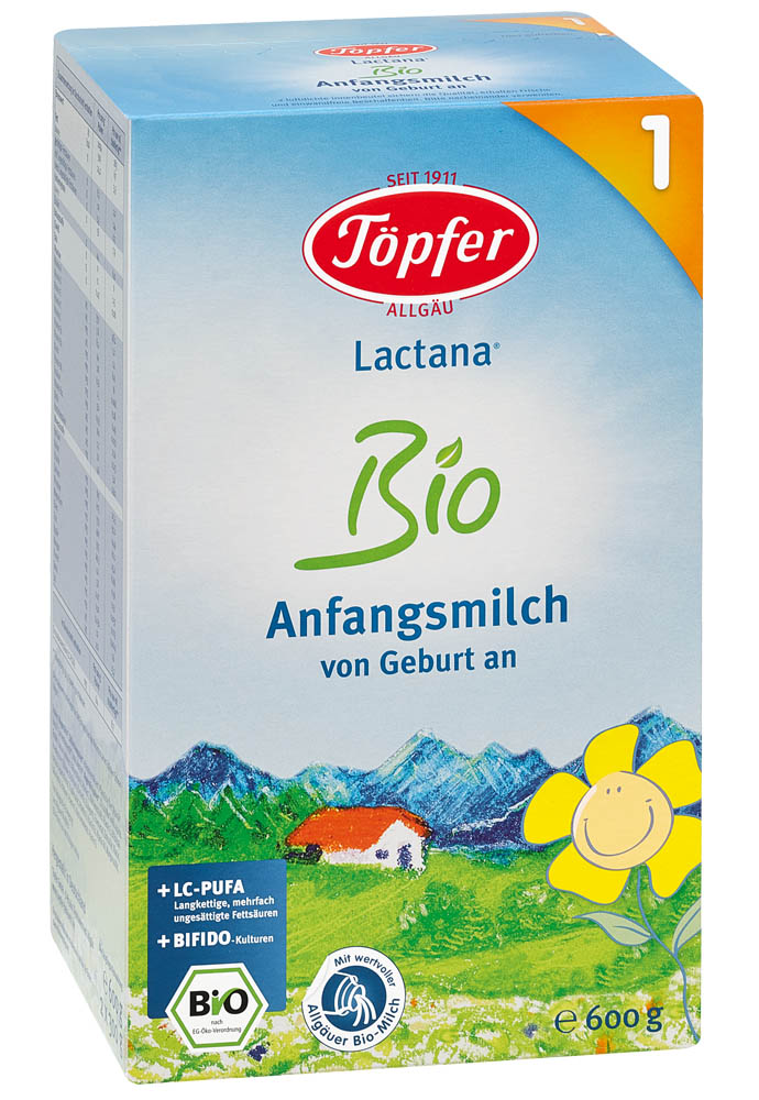 Pradinio maitinimo pieno mišinys kūdikiams Lactana Bio 1, nuo gimimo